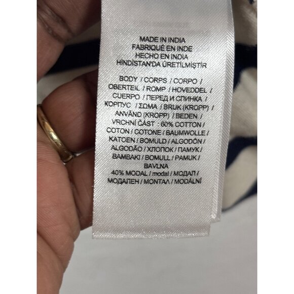 Lauren Ralph Lauren Womens Striped Floral Top Size M - Picture 7 of 9